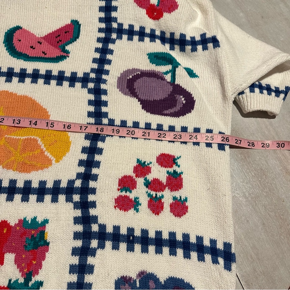 White Fruit-Print Sweater - Picture 7 of 8